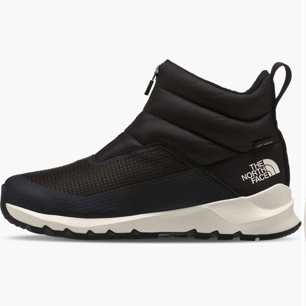 NORTH FACE THERMOBALL Progressive zip front bootie size 5 
Black and White